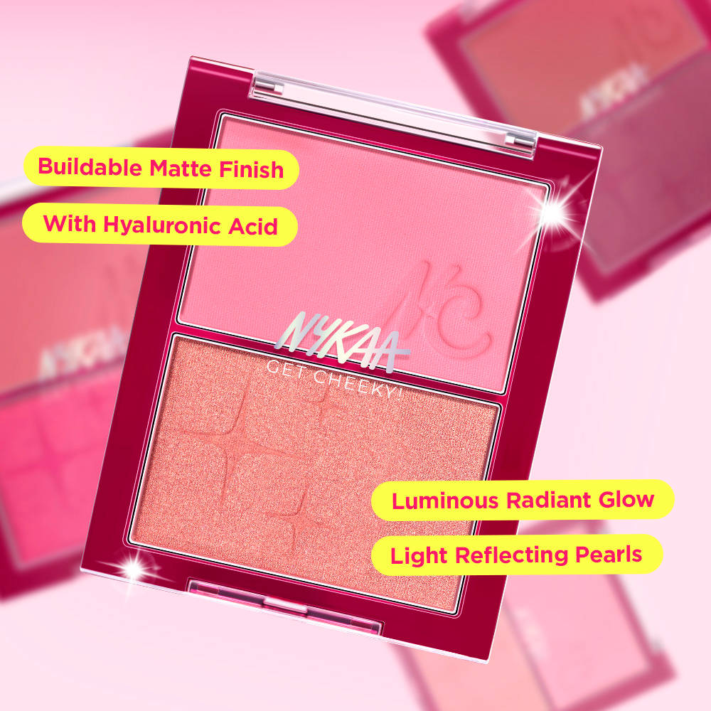 Nykaa Get Cheeky Blush Duo Palette With Hyaluronic Acid