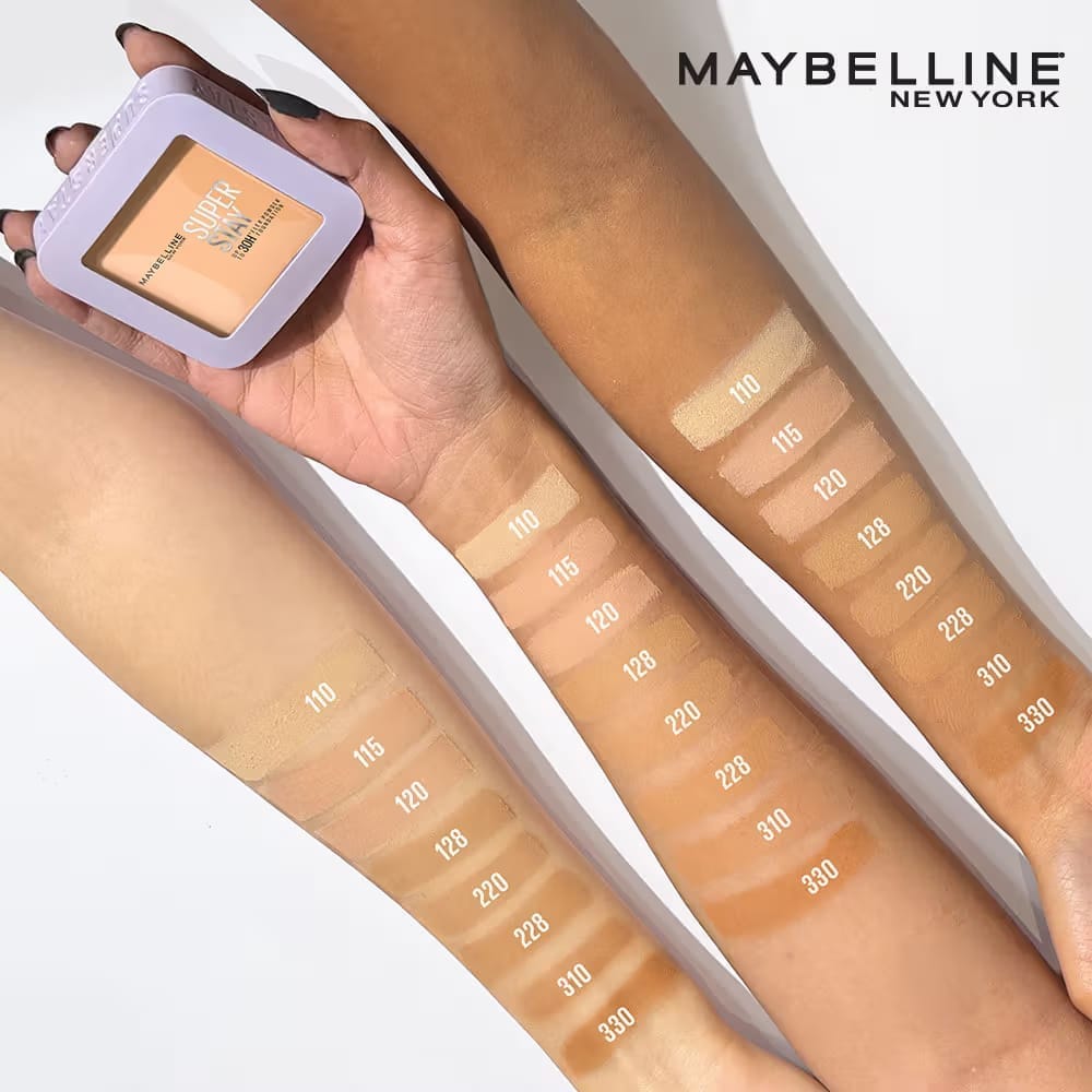 Maybelline New York - Super Stay Flex Powder Foundation Compact-30H Full Cover-for Oily Skin (9g)
