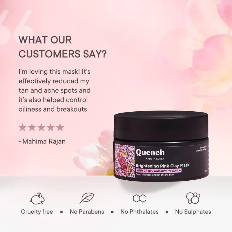 Quench - Brightening Pink Clay Mask With Cherry Blossom Radiance (50ML)