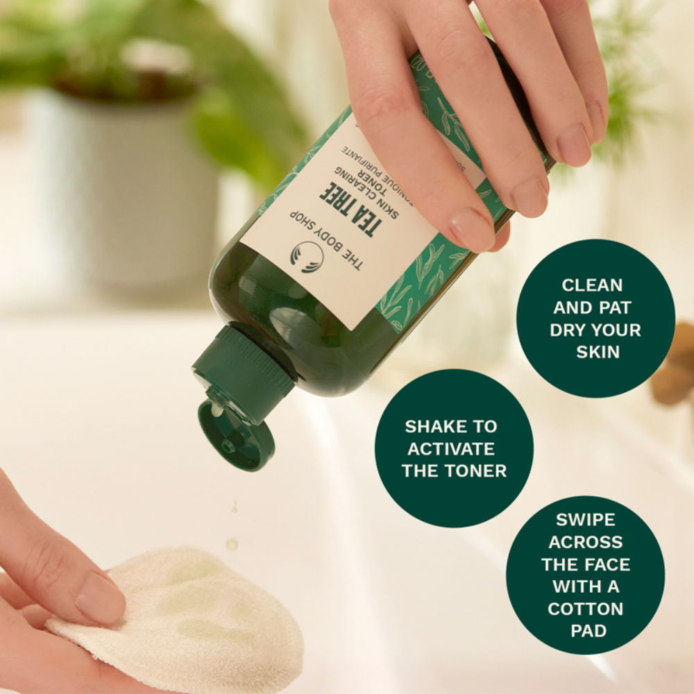 The Body Shop Tea Tree Mattifying Toner 60ml Removes Oil & Impurities Purifies & Mattifies Oily Skin (250ml)