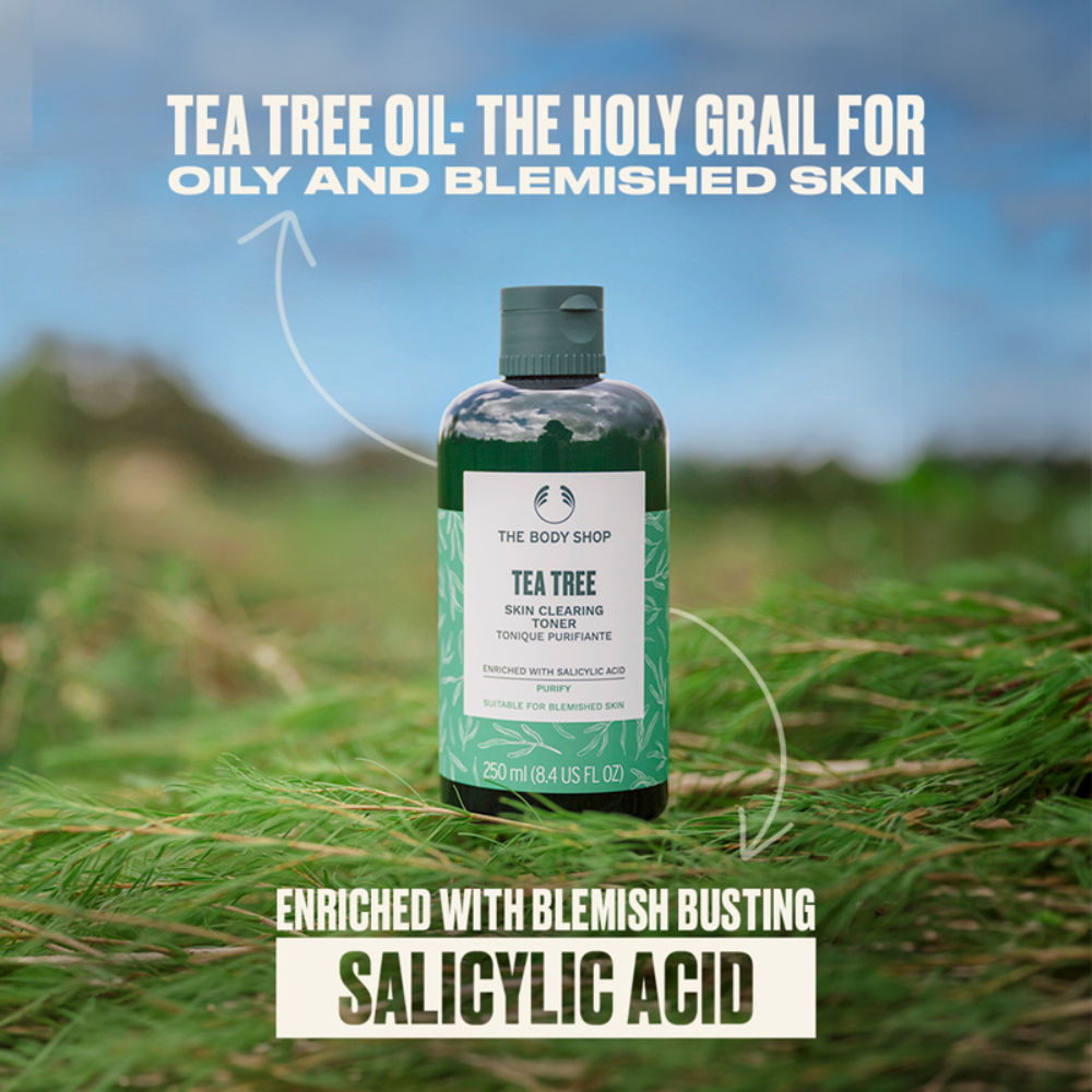 The Body Shop Tea Tree Mattifying Toner 60ml Removes Oil & Impurities Purifies & Mattifies Oily Skin (250ml)