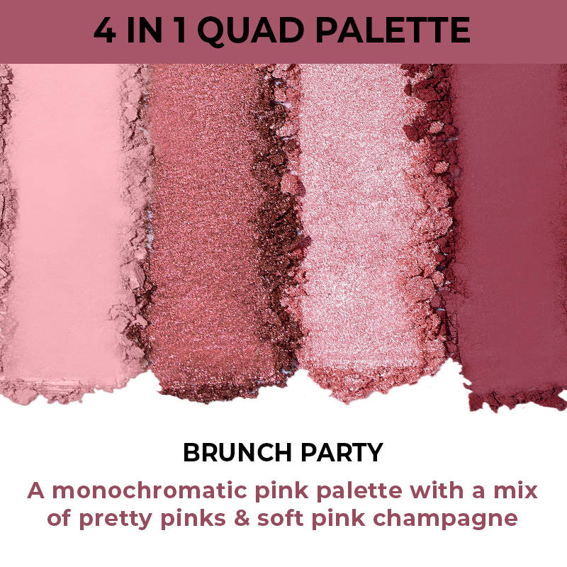 Nykaa Cosmetics Day To Date Quad Squad 4 in 1 Eyeshadow Palette Brunch Party + Night Out