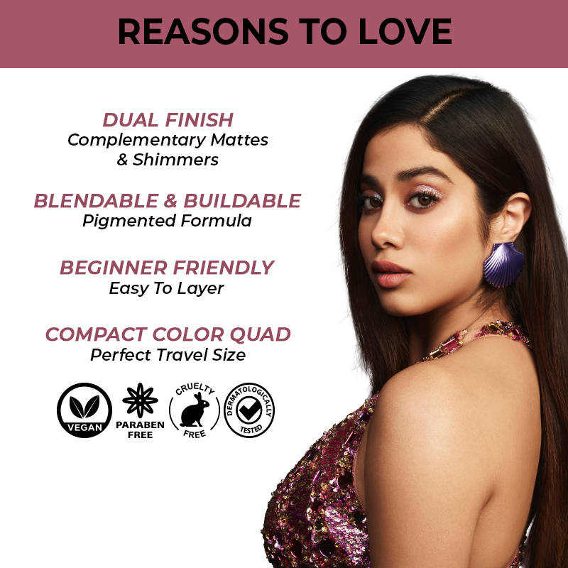 Nykaa Cosmetics Day To Date Quad Squad 4 in 1 Eyeshadow Palette Brunch Party + Night Out