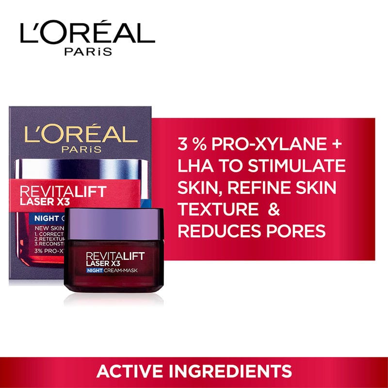 Loreal Paris - Revitalift Laser X3 Night Cream Mask (50mL)