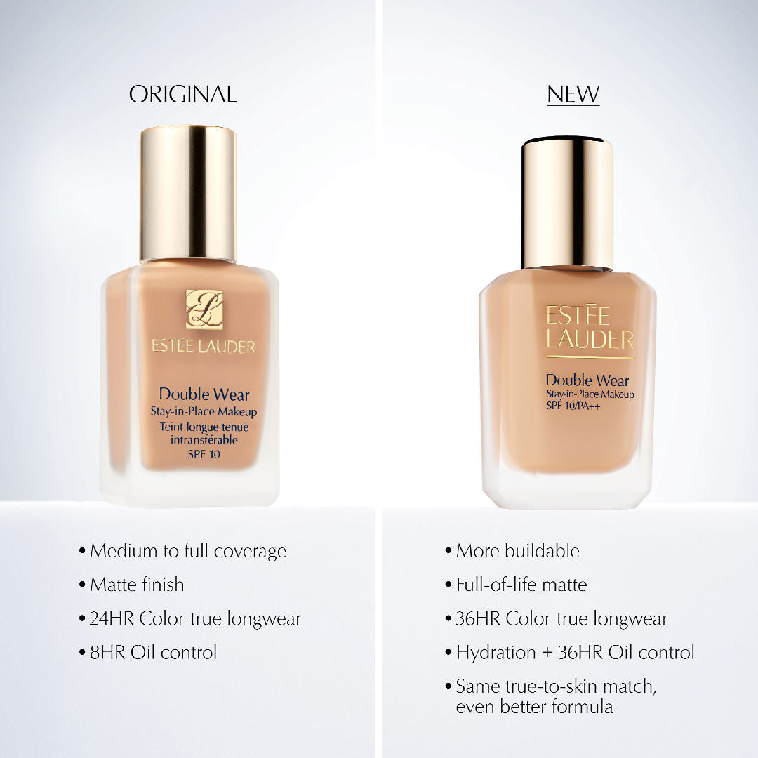 Estee Lauder Double Wear Travel Size Stay-In-Place Longwear Matte Foundation SPF 10-1W2 Sand (15ml)