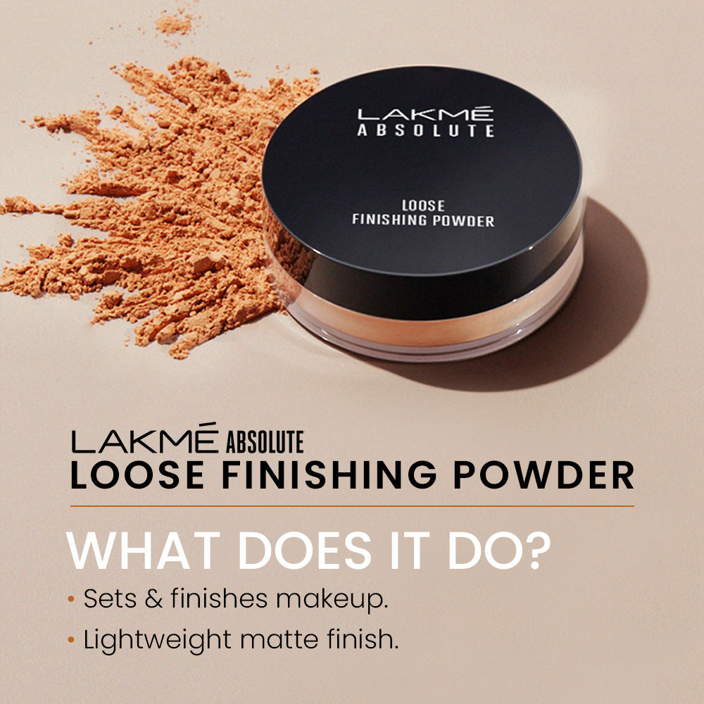 Lakme Absolute Loose Finishing Powder, Mattifying, Lightweight Medium Coverage - Ivory (8g)
