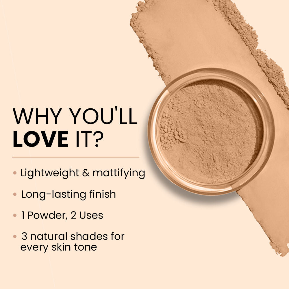 Lakme Absolute Loose Finishing Powder, Mattifying, Lightweight Medium Coverage - Ivory (8g)