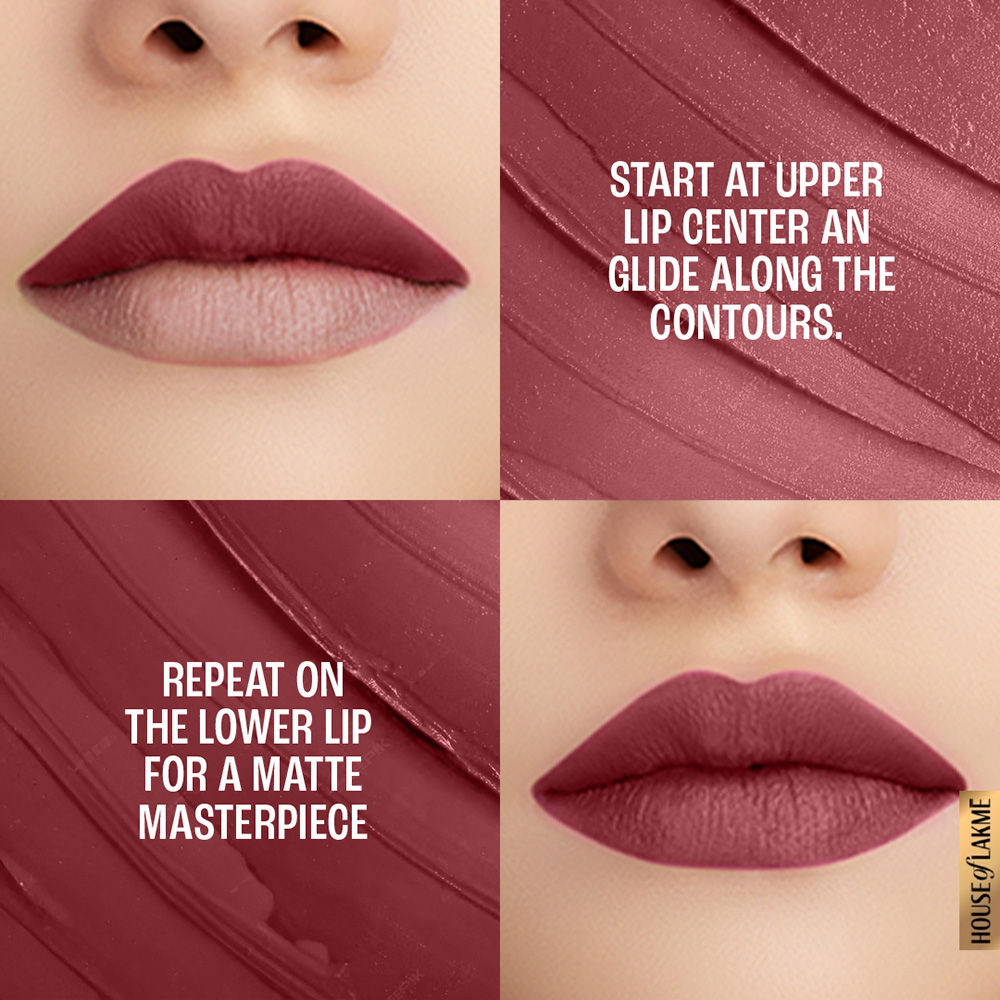 Lakme 9 To 5 Powerplay Priming Matte Lipstick For 16Hr Intense Matte , Rosy Sunday