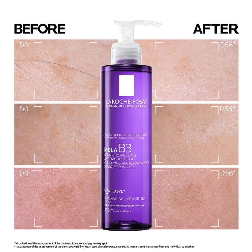 La Roche-Posay Mela B3 Anti-Dark Spot Face Wash, Cleanser with Melasyl & Niacinamide for pigmented skin (200ml)