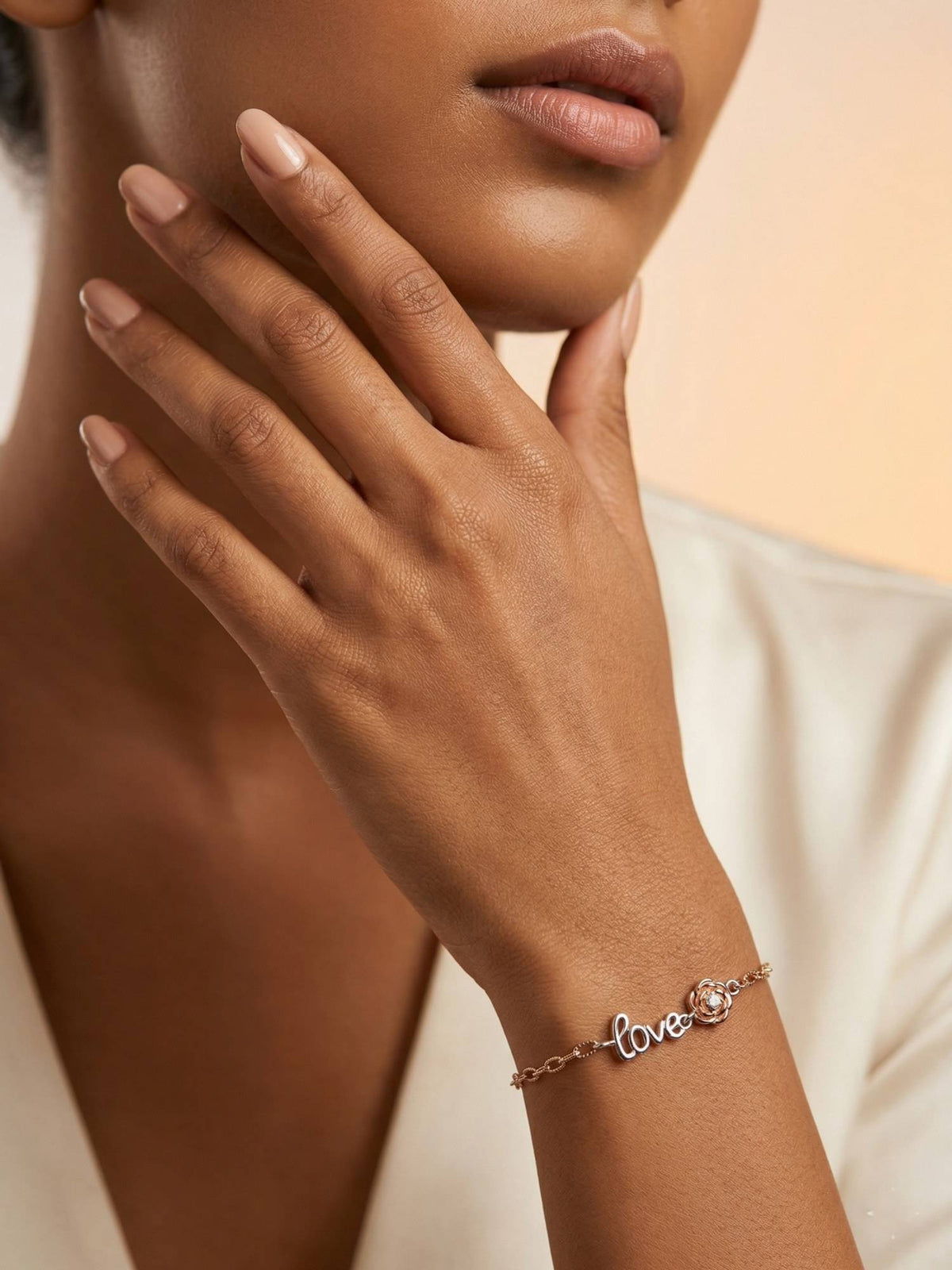 925 SILLER White Stones Silver Jewellery Bracelet