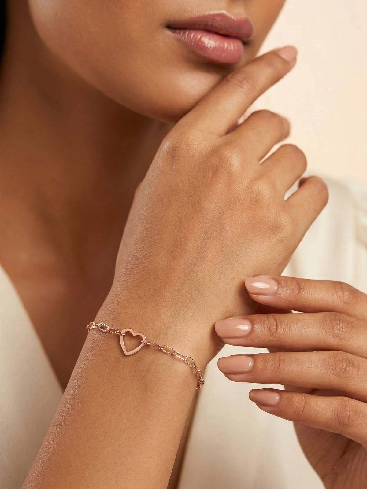 925 SILLER Rose Gold Silver Jewellery Bracelet