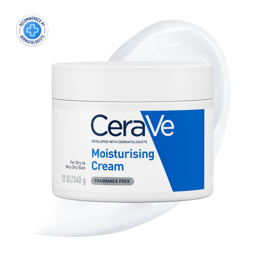 CeraVe Moisturizer For Dry Skin, Barrier Repair Cream with Ceramides, Dermatologist recommended (340 g)