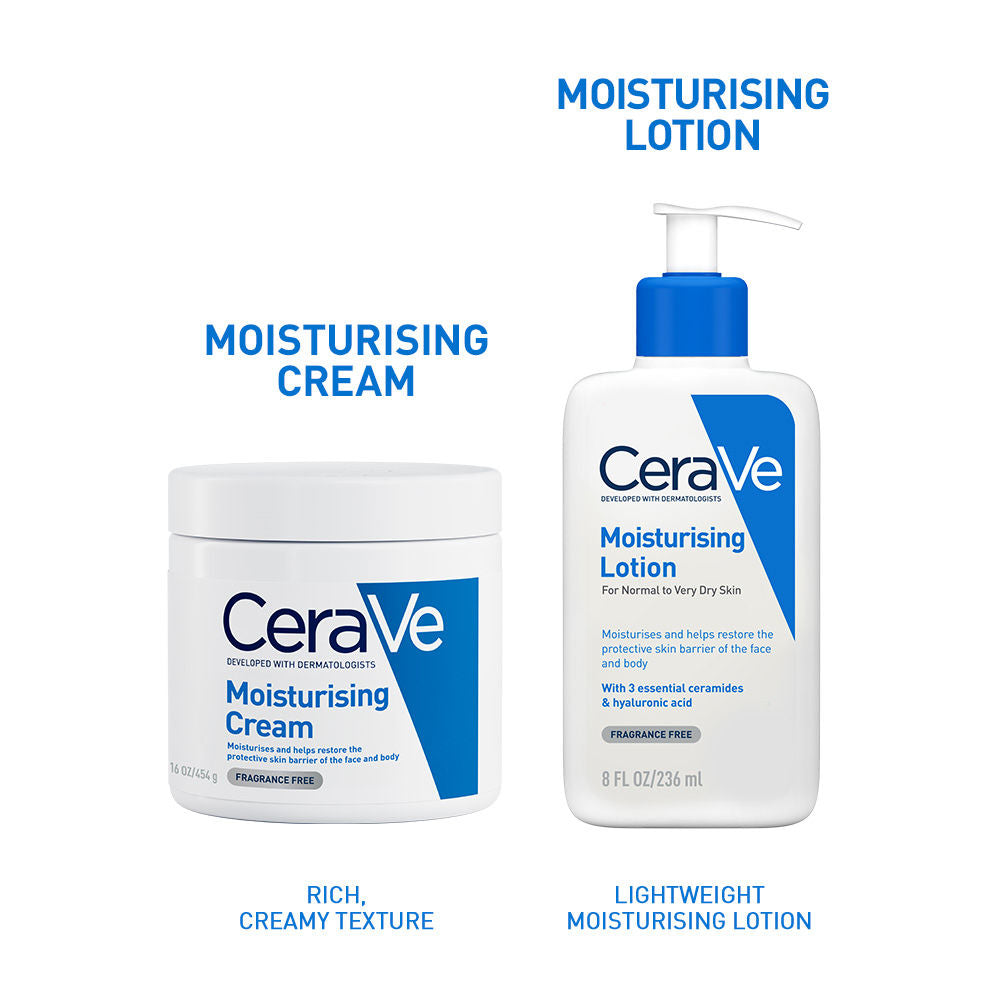 CeraVe Moisturizer For Dry Skin, Barrier Repair Cream with Ceramides, Dermatologist recommended (454 g)