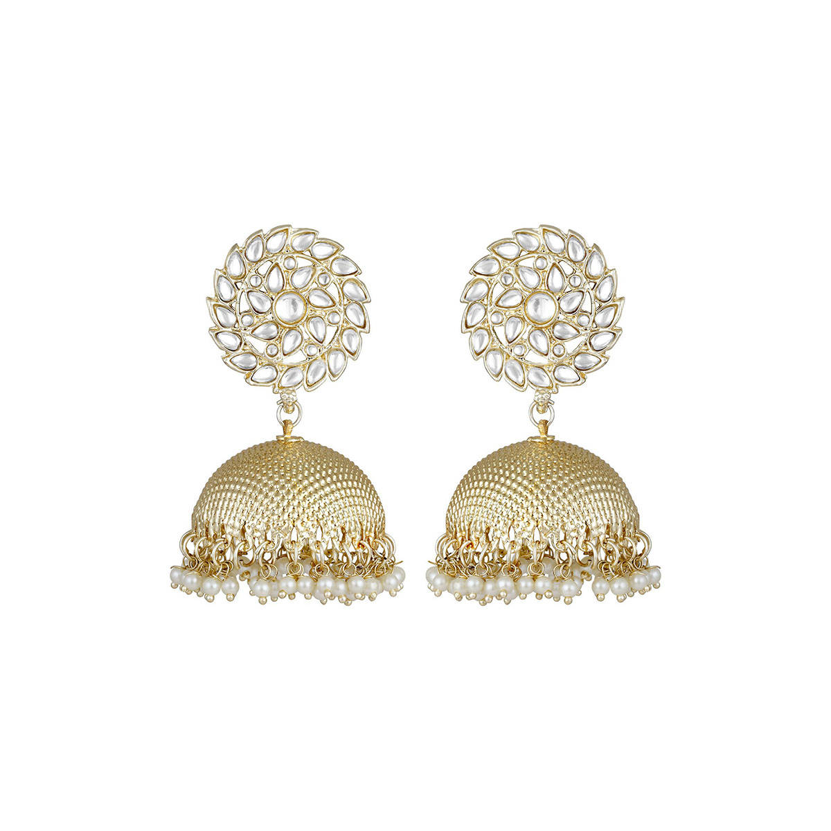 Aatmana Gold Plated Dome Shaped Jhumkhas