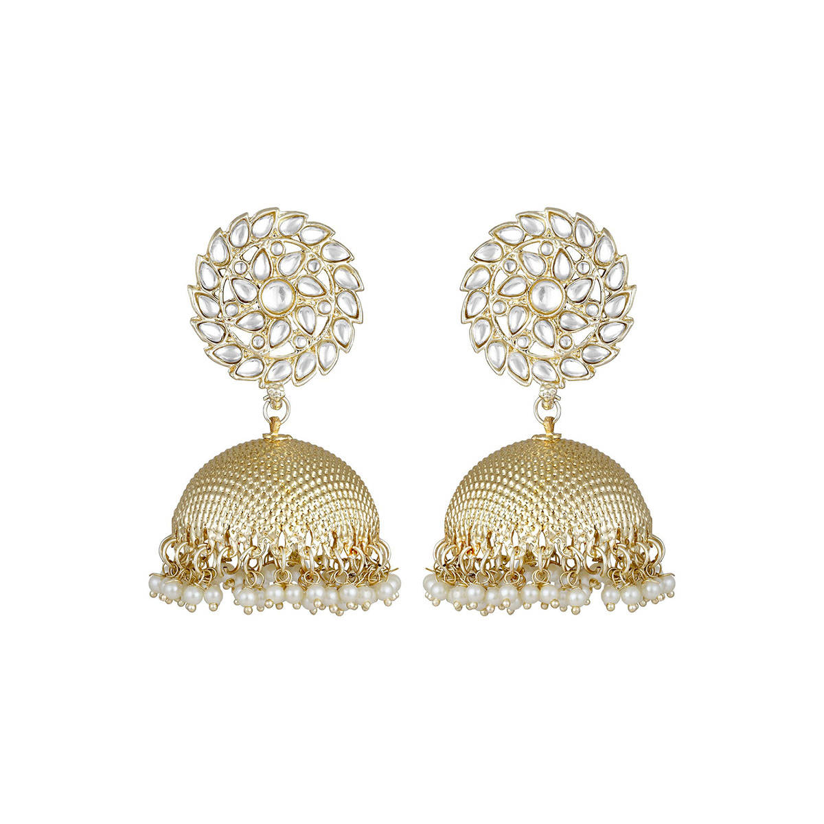 Aatmana Gold Plated Dome Shaped Jhumkhas