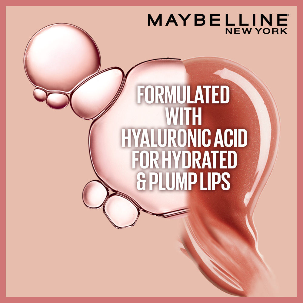 Maybelline New York Lifter Gloss - Opal, Tinted Lip Gloss With Hyaluronic Acid & Long-lasting