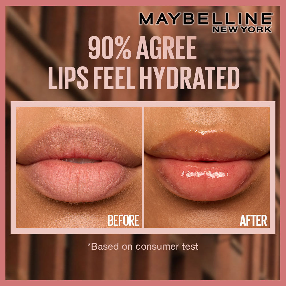 Maybelline New York Lifter Gloss - Heat, Tinted Lip Gloss With Hyaluronic Acid & Long-lasting