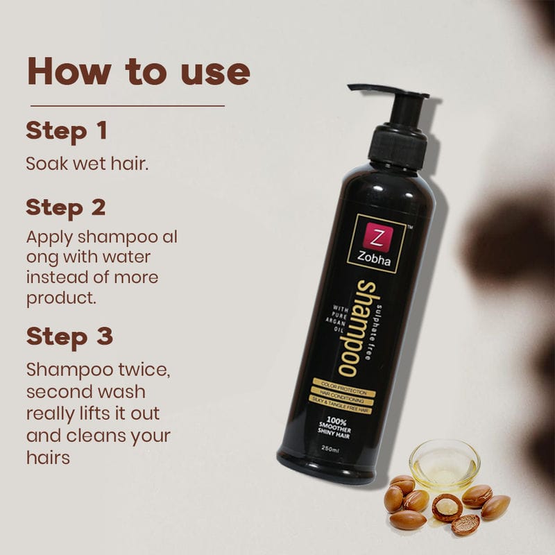 Zobha - Pure Argan Oil Sulphate Free Shampoo (250ml)