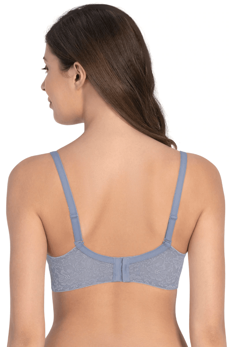 AMANTE - Floral Romance Padded Non - wired Lace Bra (COLOR - TEMPEST - 01N) - BRA10306 - BEAUTY BRATS