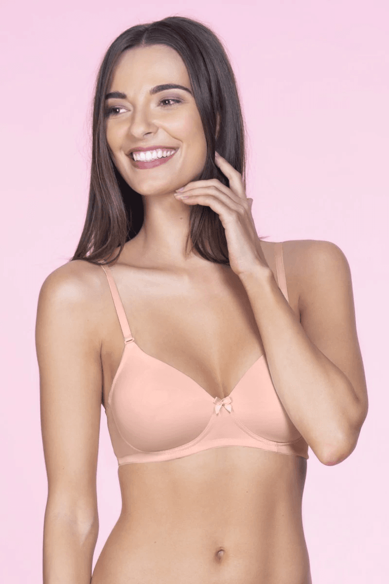 AMANTE - Smooth Charm Padded Non - Wired T-Shirt Bra (BRA10606 - Color - Impatiens Pink) - 01N - BEAUTY BRATS