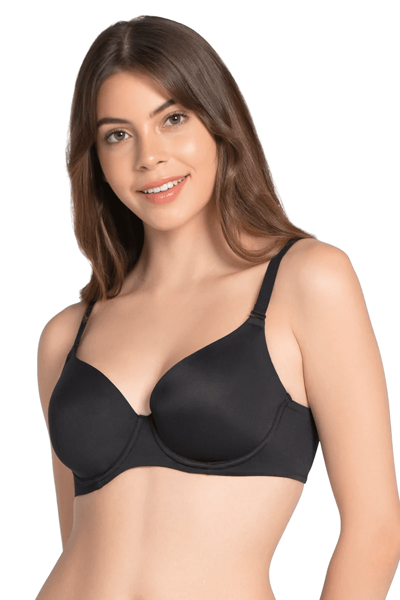 AMANTE - Smooth Moves Padded Wired T-Shirt Bra (BRA81601 - Color - Black - 01N) - BEAUTY BRATS
