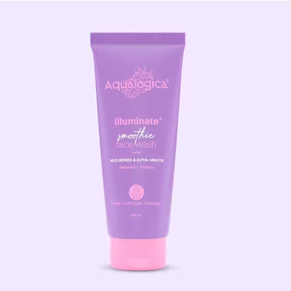 Aqualogica IIIuminate+ Smoothie Face Wash with Wild Berries & Alpha Arbutin (100ml)