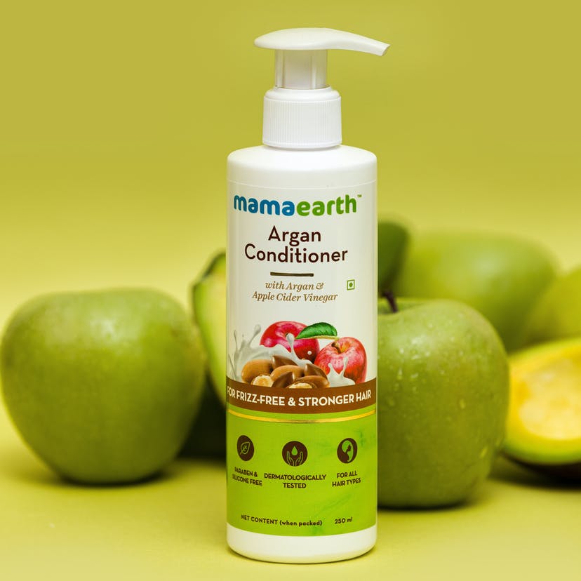 Mamaearth Argan Conditioner with Argan & Apple Cider Vinegar for Frizz-Free and Stronger Hair (250mL)