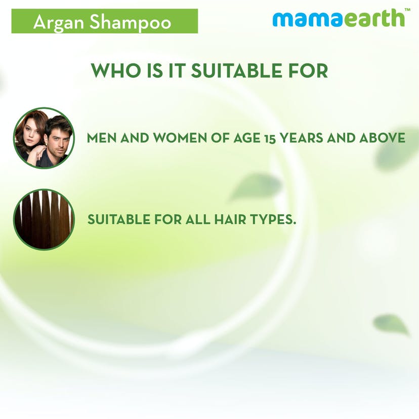 Mamaearth Argan Shampoo with Argan & Apple Cider Vinegar for Frizz-free & Stronger Hair (250mL)