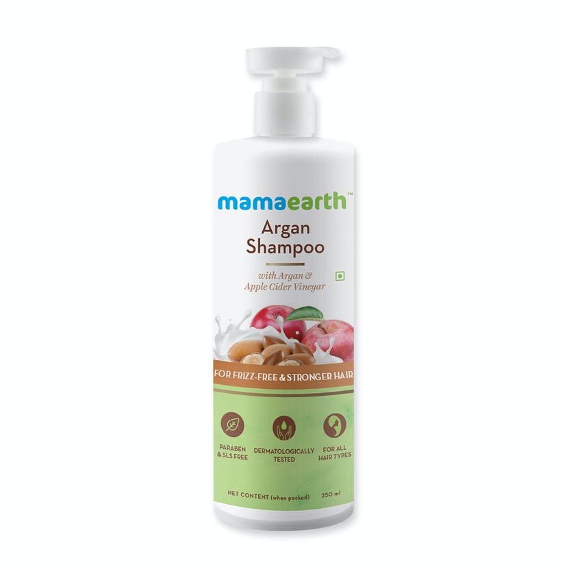 Mamaearth Argan Shampoo with Argan & Apple Cider Vinegar for Frizz-free & Stronger Hair (250mL)