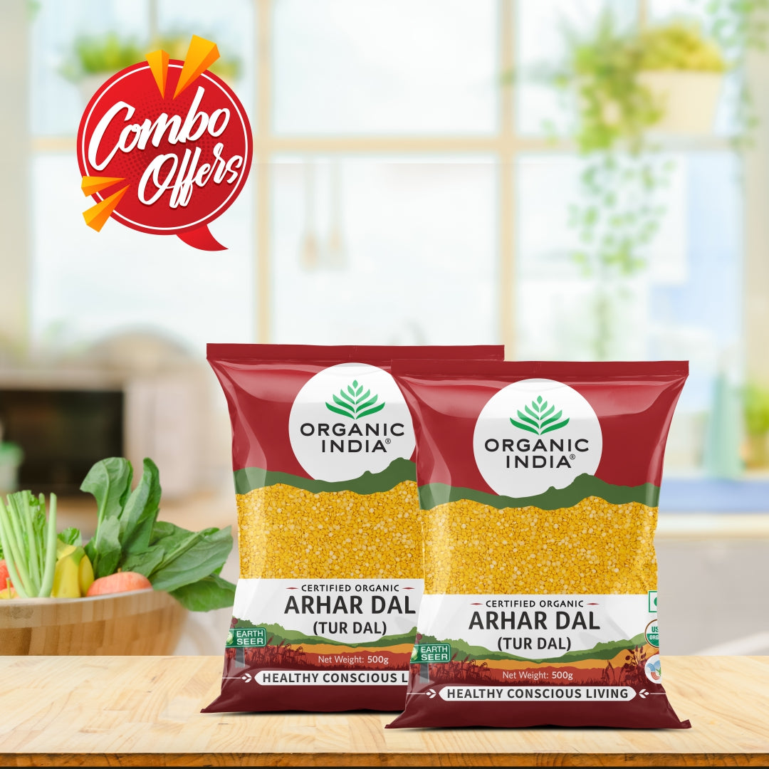 Organic India Arhar Dal two 500 g packs