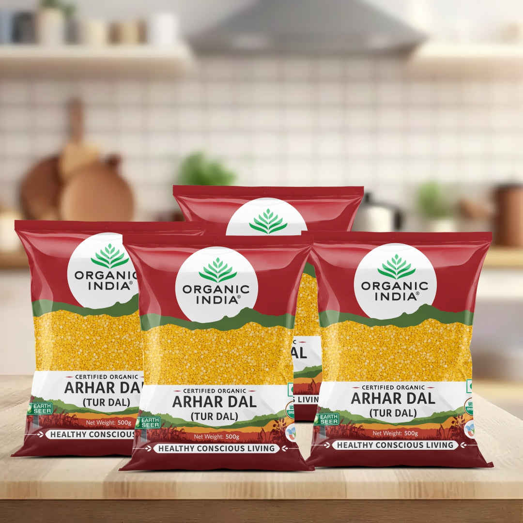 Organic India Arhar Dal four 500 g packs