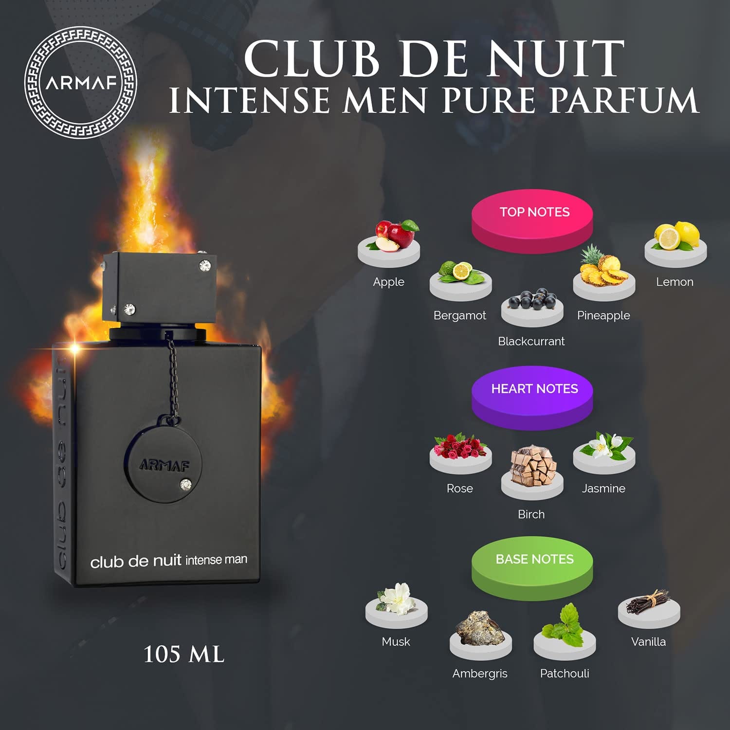 Armaf - Club De Nuit Intense Men's EDT Perfume (105mL) - BEAUTY BRATS
