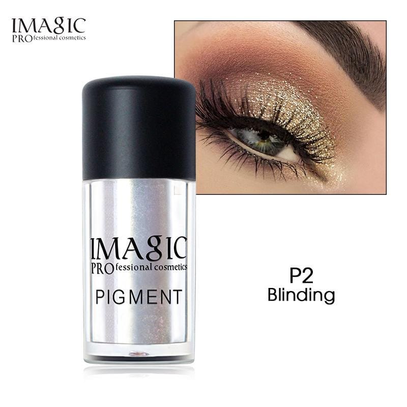 IMAGIC Glitter Eyeshadow Metallic Loose Powder Waterproof Pigments - (P2-Blinding)