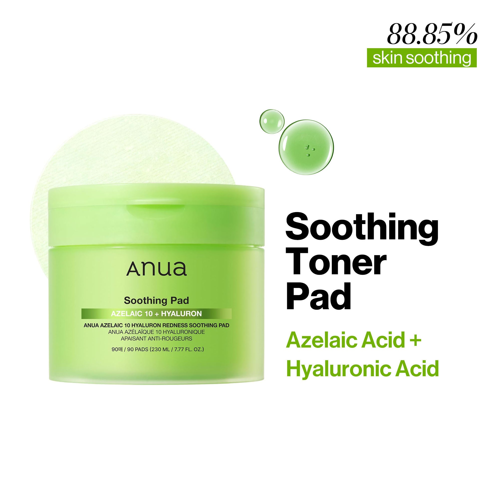 Anua Azelaic 10 + Hyaluron Redness Soothing Pad (230ml)