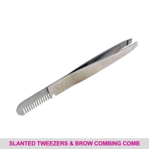 Vega 2 in 1 Brow Groomer and Tweezer - (TWE-01)