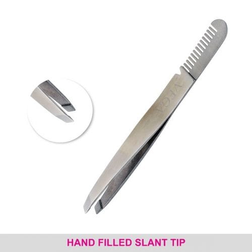 Vega 2 in 1 Brow Groomer and Tweezer - (TWE-01)