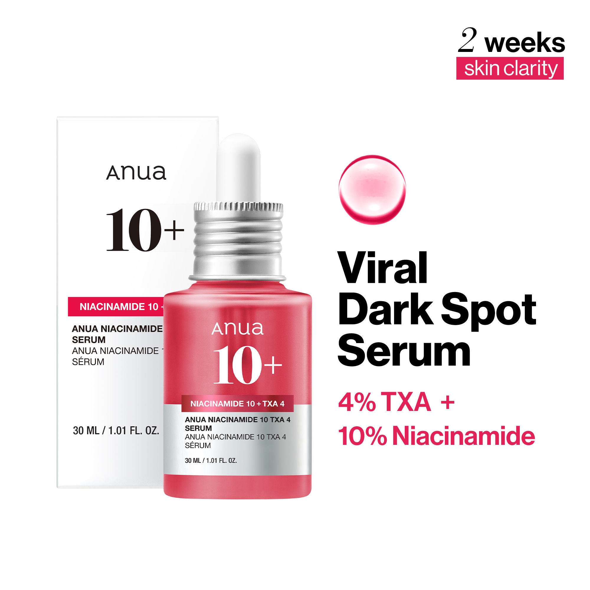 Anua Niacinamide 10 Txa 4 Serum, Brightening Korean Serum For Dark Spots & Hyperpigmentation (30ml)