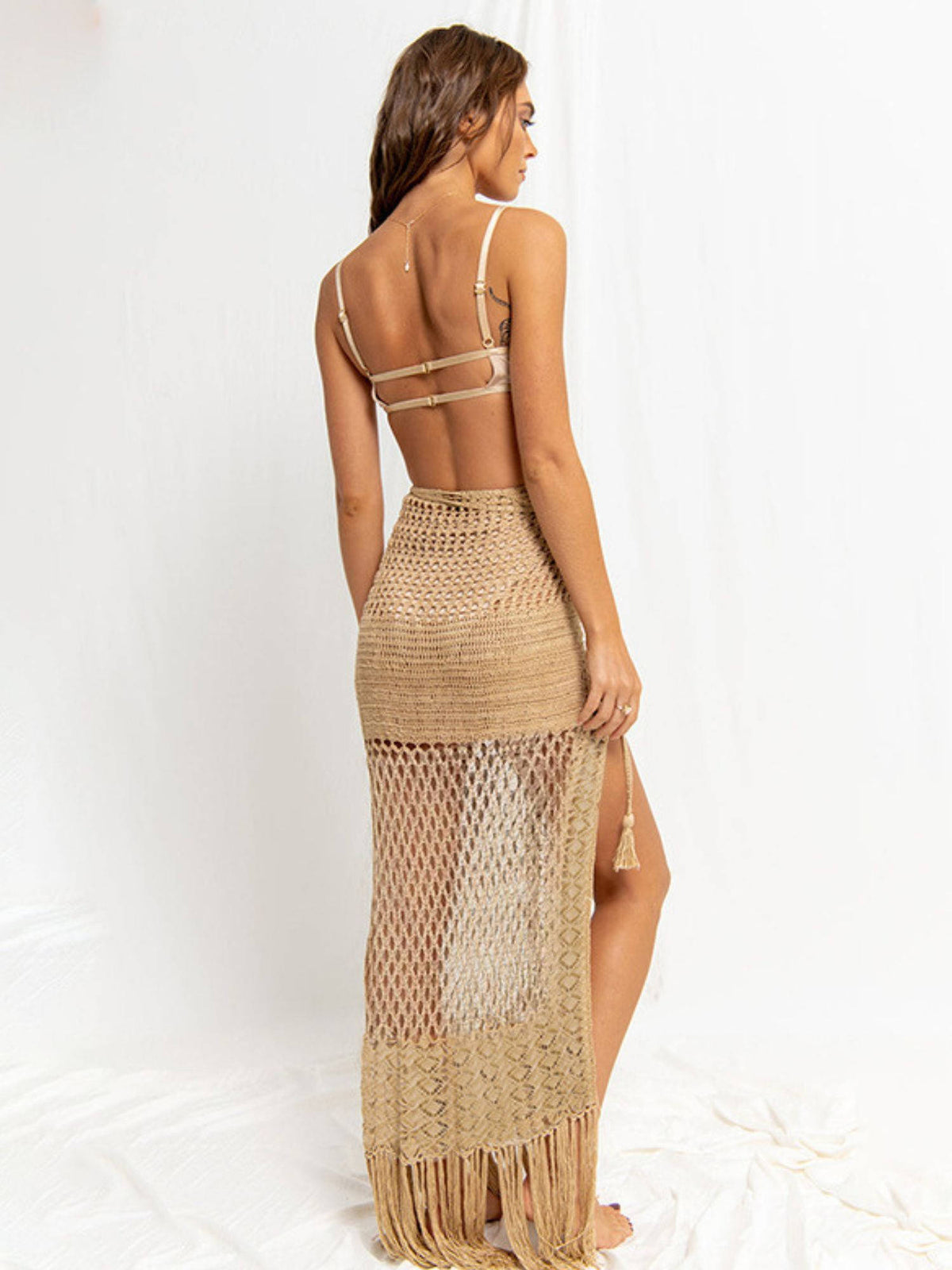 Addery Golden Sands Crochet Skirt (S) · S