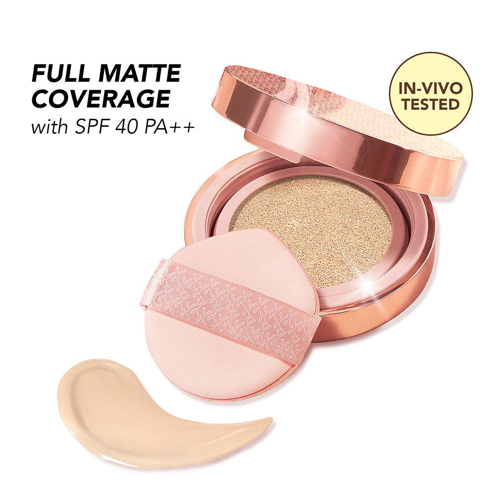 Kay Beauty Full Coverage Cloud Cushion Foundation with in-vivo tested SPF 40 PA ++ - 120Y Light (14g)