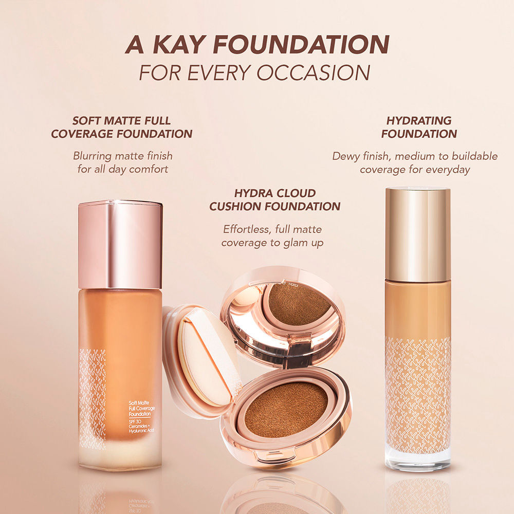 Kay Beauty Full Coverage Cloud Cushion Foundation with in-vivo tested SPF 40 PA ++ - 120Y Light (14g)