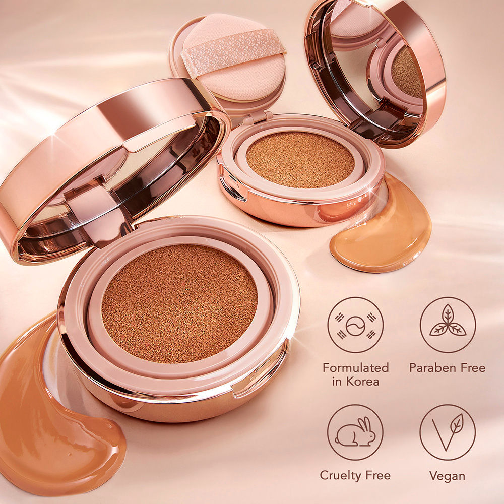 Kay Beauty Full Coverage Cloud Cushion Foundation with in-vivo tested SPF 40 PA ++ - 120Y Light (14g)