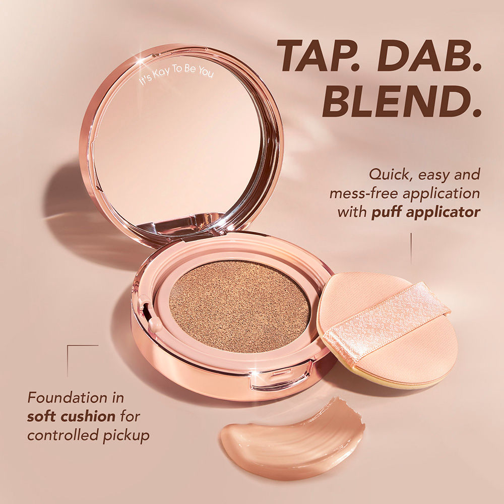Kay Beauty Full Coverage Cloud Cushion Foundation with in-vivo tested SPF 40 PA ++ - 120Y Light (14g)