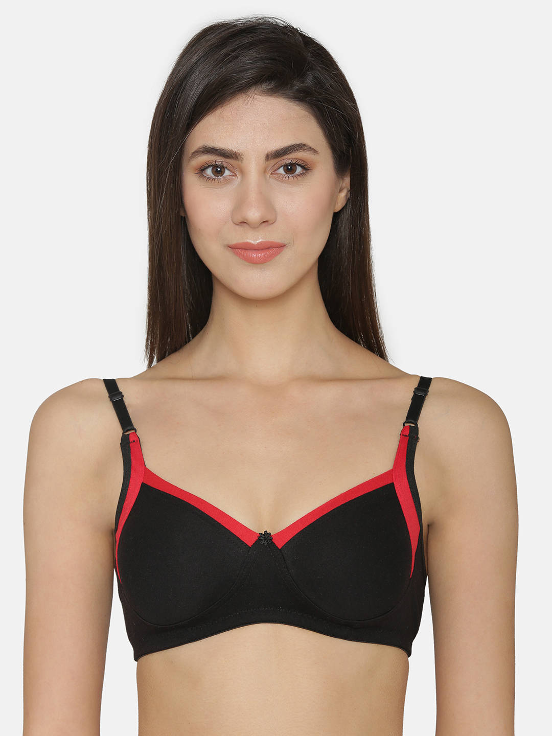 Abelino Black Non-Wired Non Padded full coverage Bra - Black (30B) · 30B