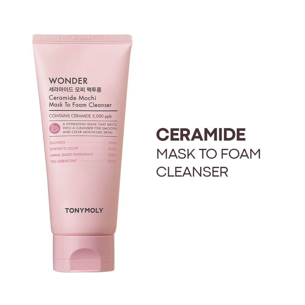 TONYMOLY Korean Wonder Ceramide Mochi Mask To Foam Cleanser (120ml)
