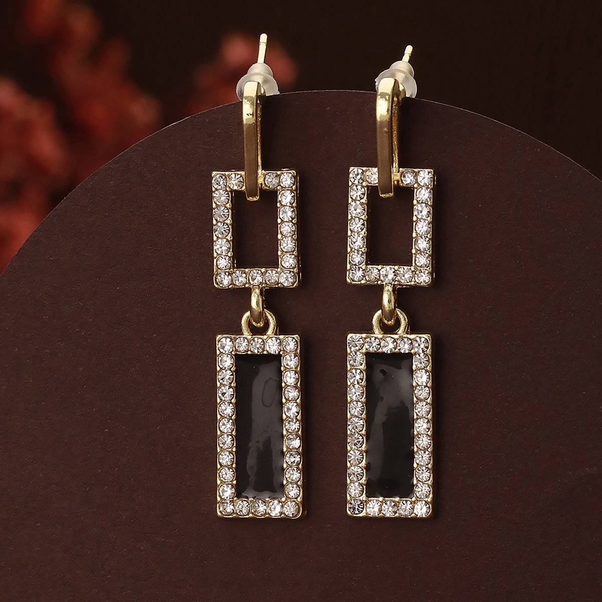 Aatmana Gold-Plated Geometric Drop Earrings · Onesize