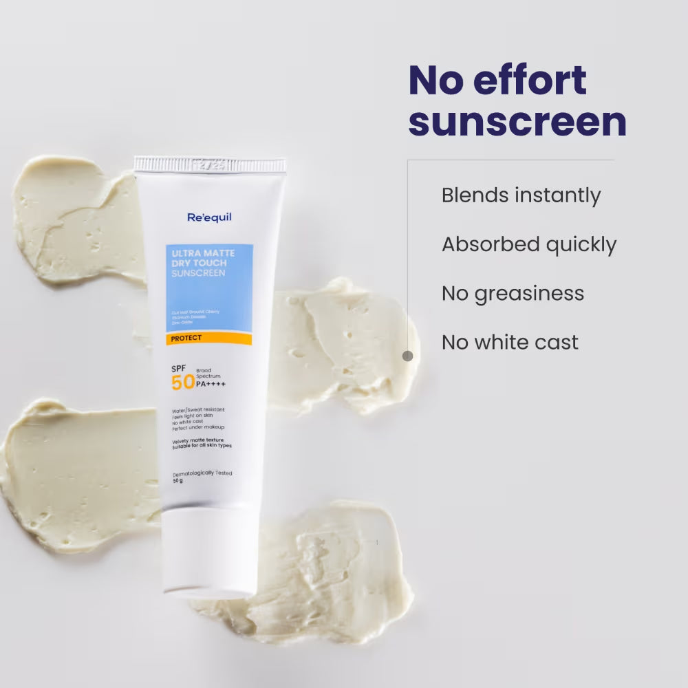 Re'equil - Ultra Matte Dry Touch Sunscreen SPF 50 PA++++ (50 g)