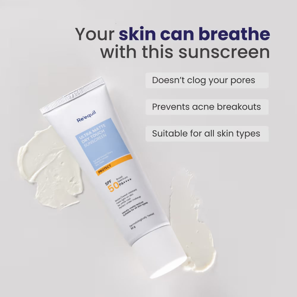 Re'equil - Ultra Matte Dry Touch Sunscreen SPF 50 PA++++ (50 g)