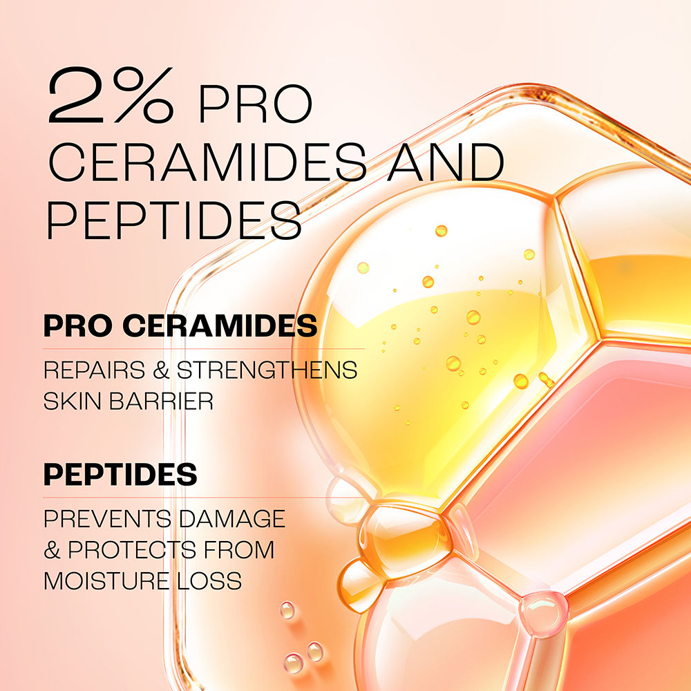 Lakmé Peach Creme Moisturiser, Ceramide & Peptide, Skin Barrier Repair & Hydrated Glow 50 g