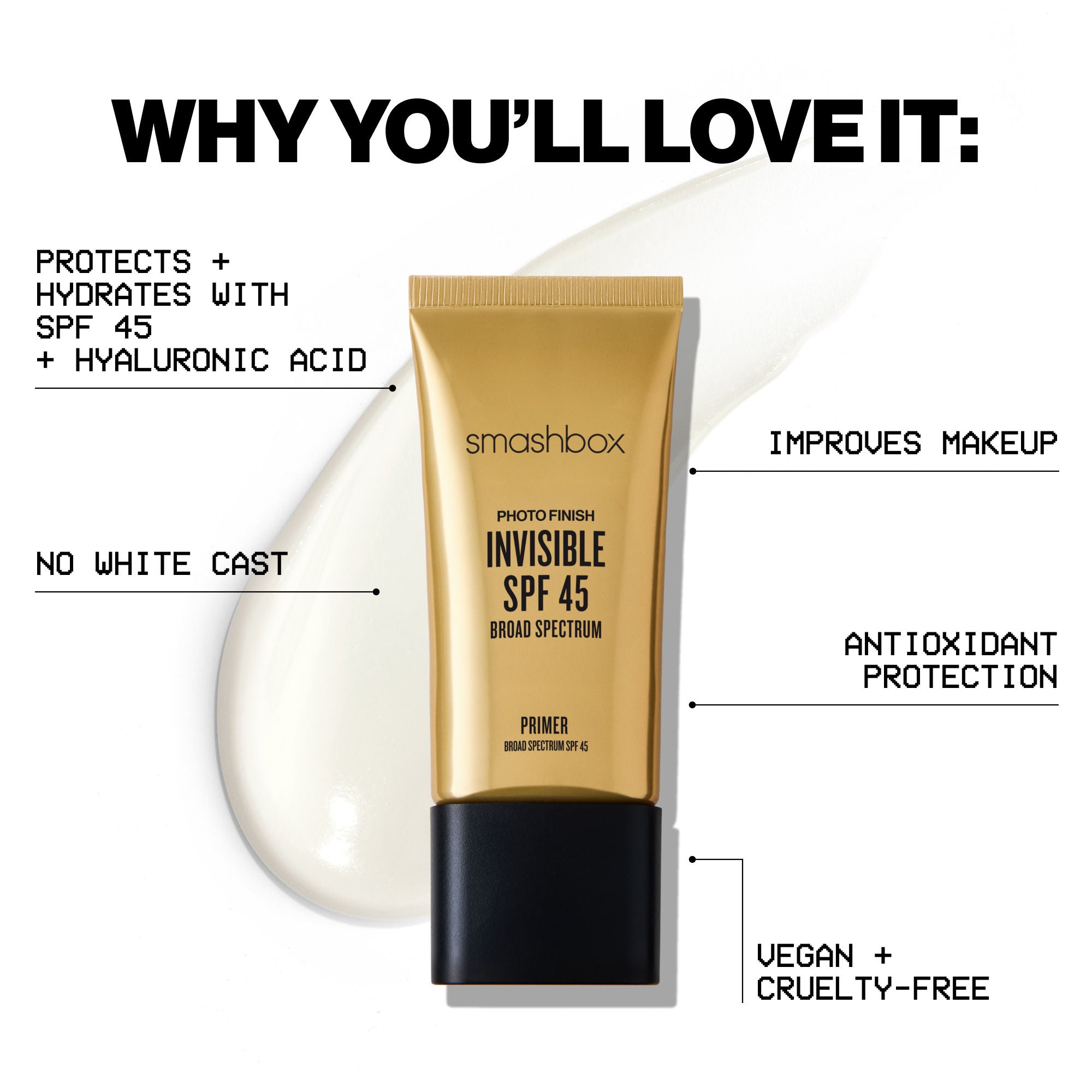 Smashbox Photo Finish Invisible SPF 45 Broad Spectrum Primer (10ml)
