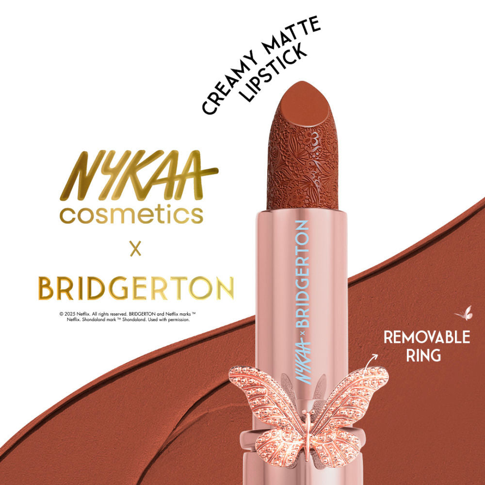 Nykaa Cosmetics X Bridgerton Creamy Matte Longwear Lipstick - Sultry Scandal (4.2g)